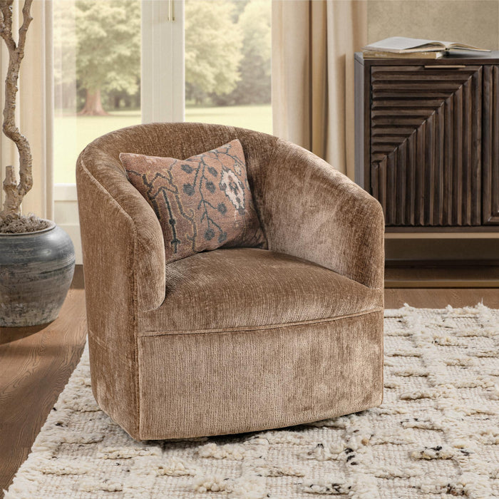 Classic Home - Valencia Swivel Accent Chair in Walnut Heather - 53006722