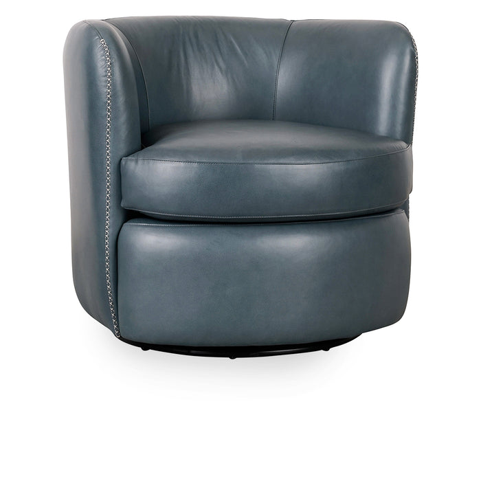 Classic Home Furniture - Bronson Swivel Accent Chair Blue MX - 53007584 - GreatFurnitureDeal