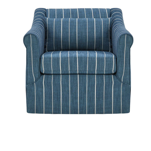 Classic Home - Lana Swivel Chair in Navy Blue - 53051282 - GreatFurnitureDeal
