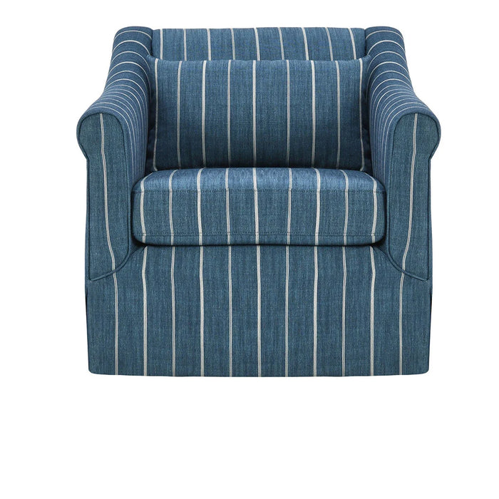 Classic Home - Lana Swivel Chair in Navy Blue - 53051282