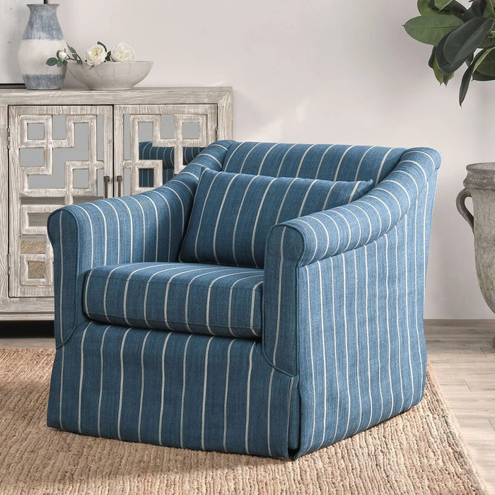 Classic Home - Lana Swivel Chair in Navy Blue - 53051282