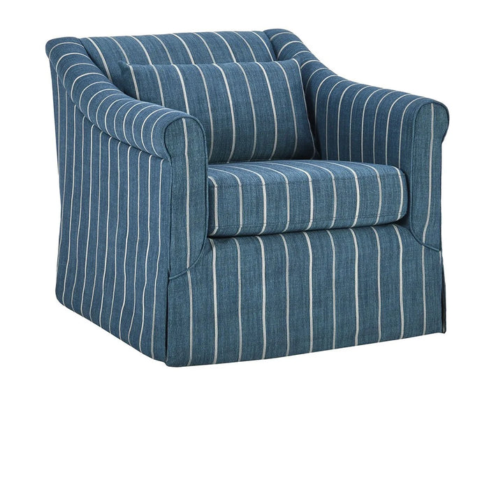 Classic Home - Lana Swivel Chair in Navy Blue - 53051282