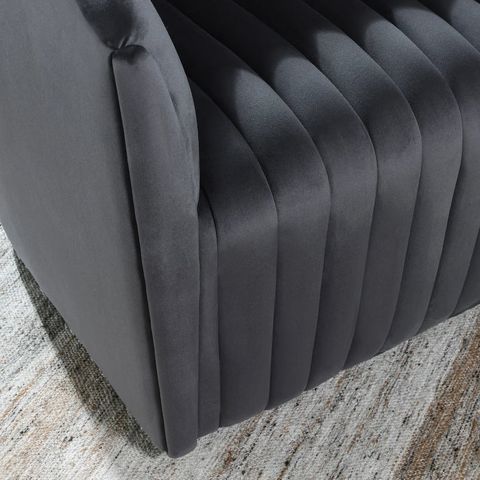 Classic Home - Arline Swivel Chair in Gray - 53051366 - GreatFurnitureDeal