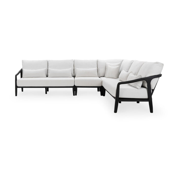 Classic Home - Aria Outdoor 4pc Sectional Black - 53051459 - GreatFurnitureDeal