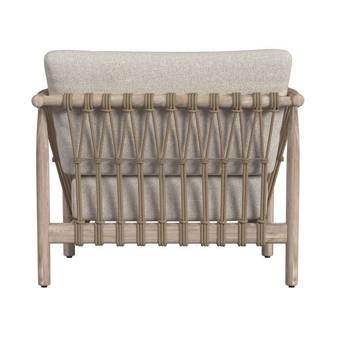 Classic Home - Leo Teak Wood Coastal Outdoor Accent Chair in Taupe - 53051567 - GreatFurnitureDeal