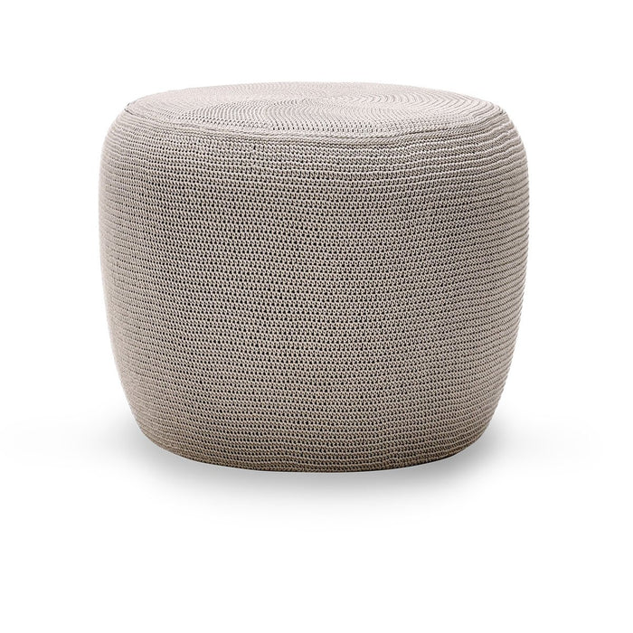 Classic Home Furniture - Mia 21" Outdoor Pouf in Taupe - 53051579 - GreatFurnitureDeal
