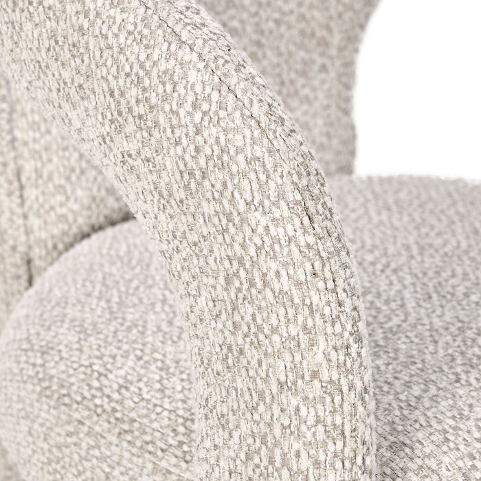 Classic Home - Archie Distressed Leather Dining Chair in Birch Cream - 53051595 - GreatFurnitureDeal