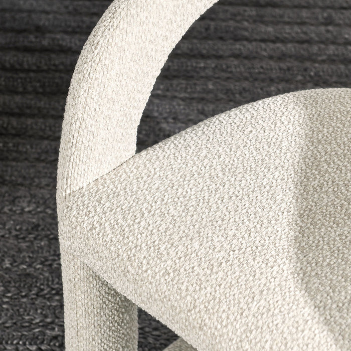 Classic Home - Archie Distressed Leather Dining Chair in Birch Cream - 53051595 - GreatFurnitureDeal