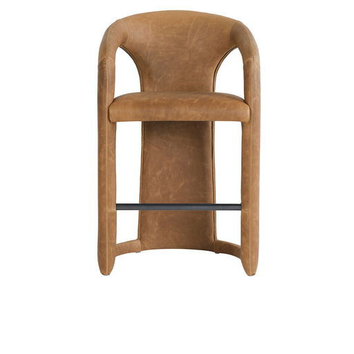 Classic Home - Archie Distressed Leather 26" Counter Stool Maple Brown - 53051596 - GreatFurnitureDeal