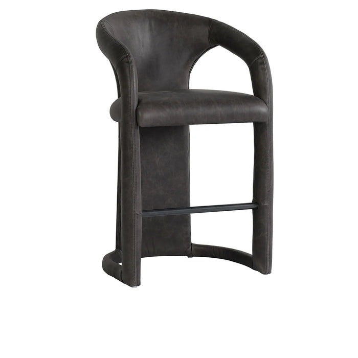 Classic Home Furniture - Archie Distressed Leather 26" Counter Stool - 53051597 - GreatFurnitureDeal