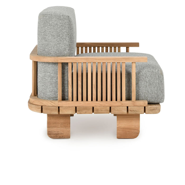 Classic Home - Hudson Outdoor Accent Chair in Natural/Gray - 53051613 - GreatFurnitureDeal