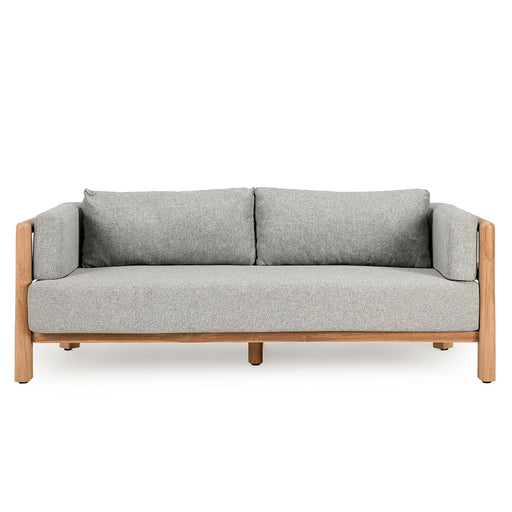 Classic Home - Aston 82" Outdoor Sofa Natural/Gray - 53051616 - GreatFurnitureDeal