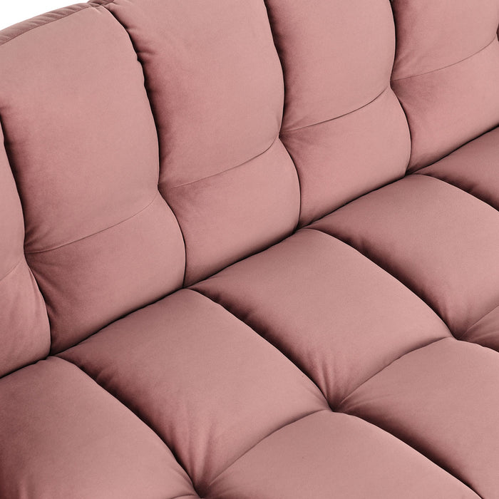 Classic Home Furniture - Petra Velvet 89" Sofa Blush - 53051638 - GreatFurnitureDeal