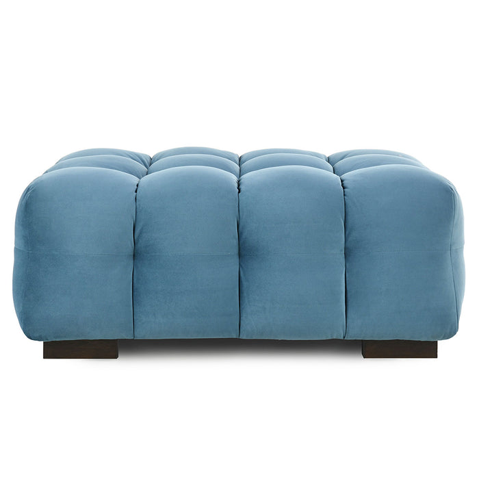 Classic Home Furniture - Petra Velvet Rectangular Ottoman in Blue - 53051639