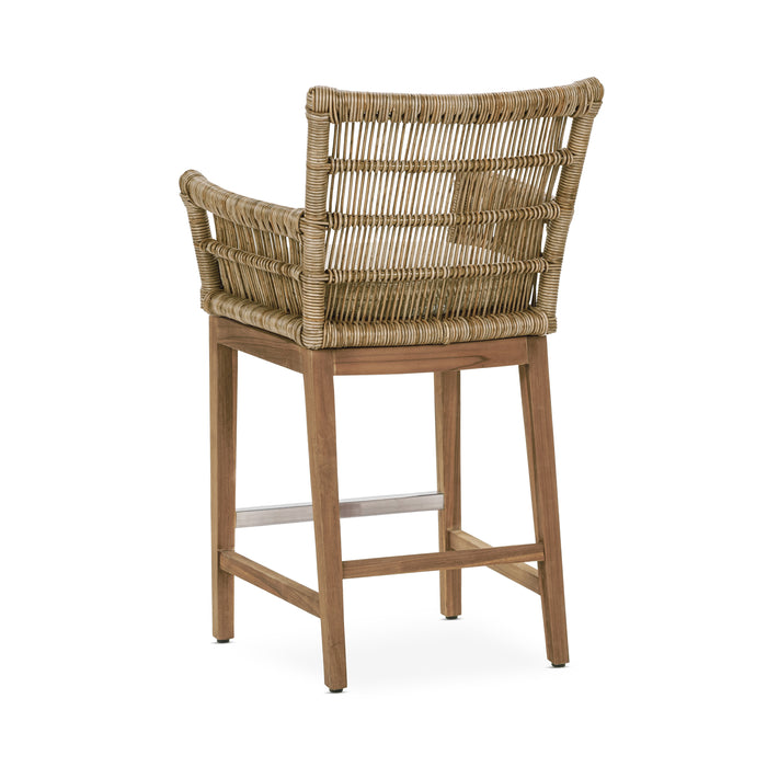 Classic Home - Valerie Outdoor Teak Wood Counter Chair - 53051688 - GreatFurnitureDeal