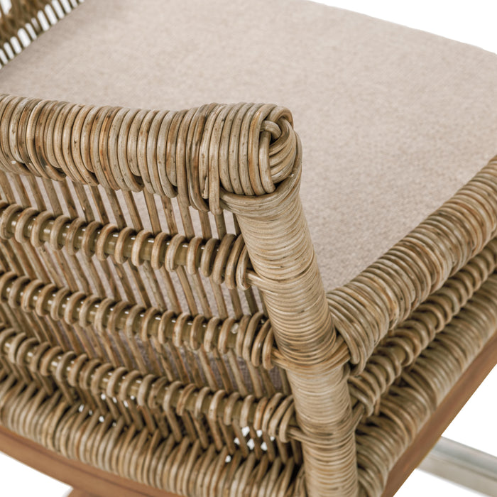 Classic Home - Valerie Outdoor Teak Wood Counter Chair - 53051688 - GreatFurnitureDeal