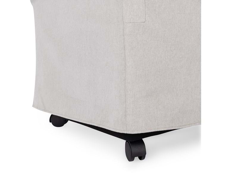 Classic Home - Warwick Upholstered Rolling Dining Chair in Sandy Tan (Set of 2) - 53051734 - GreatFurnitureDeal