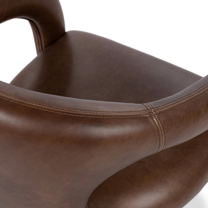 Classic Home - Archie Top Grain Leather Dining Chair - 53051815 - GreatFurnitureDeal