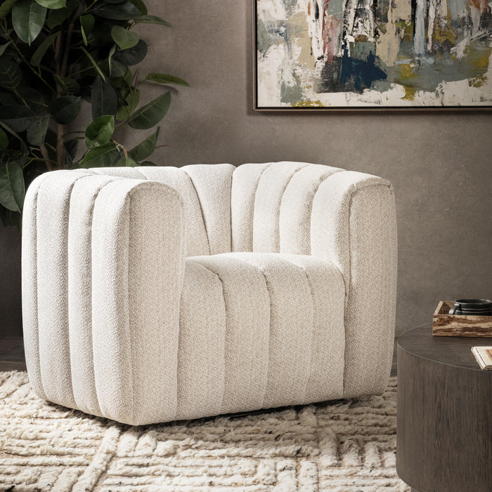 Classic Home - Lexa Upholstered Fabric Swivel Chair - 53051822 - GreatFurnitureDeal
