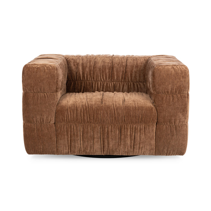 Classic Home - Afeela Upholstered Fabric Swivel Chair - 53051826 - GreatFurnitureDeal