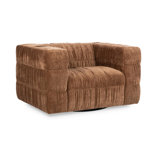 Classic Home - Afeela Upholstered Fabric Swivel Chair - 53051826 - GreatFurnitureDeal