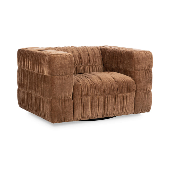 Classic Home - Afeela Upholstered Fabric Swivel Chair - 53051826 - GreatFurnitureDeal
