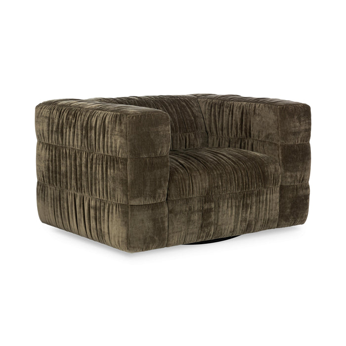 Classic Home - Afeela Upholstered Fabric Swivel Chair - 53051828 - GreatFurnitureDeal