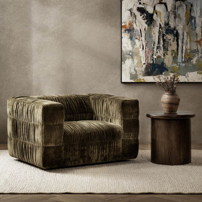 Classic Home - Afeela Upholstered Fabric Swivel Chair - 53051828 - GreatFurnitureDeal
