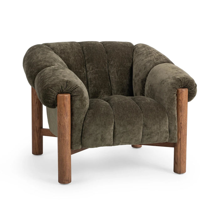 Classic Home - Sansa Accent Chair in Olive Green - 53051851 - GreatFurnitureDeal