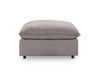 Classic Home Furniture - Caplan Upholstered Ottoman in Charcoal - 5308850ECH - GreatFurnitureDeal