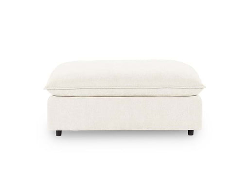 Classic Home - Caplan Upholstered Ottoman in Ivory - 5308850EIV - GreatFurnitureDeal