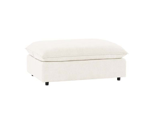 Classic Home - Caplan Upholstered Ottoman in Ivory - 5308850EIV - GreatFurnitureDeal