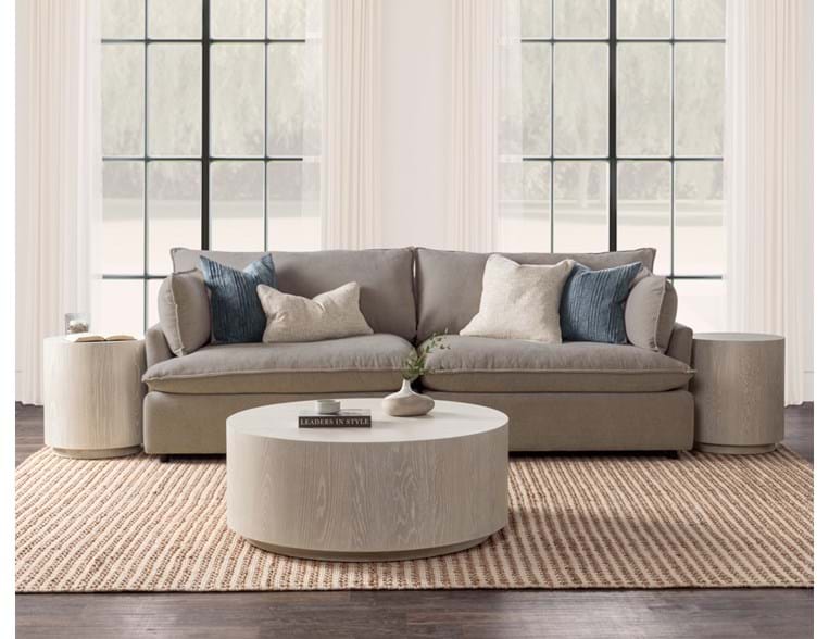 Classic Home - Caplan Upholstered 2 Piece Modular Sectional in Charcoal - 5308SC2ECH - GreatFurnitureDeal