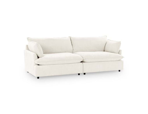 Classic Home - Caplan Upholstered 2 Piece Modular Sectional in Ivory - 5308SC2EIV - GreatFurnitureDeal