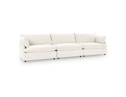 Classic Home - Caplan Upholstered 3 Piece Modular Sectional in Ivory - 5308SC3EIV - GreatFurnitureDeal