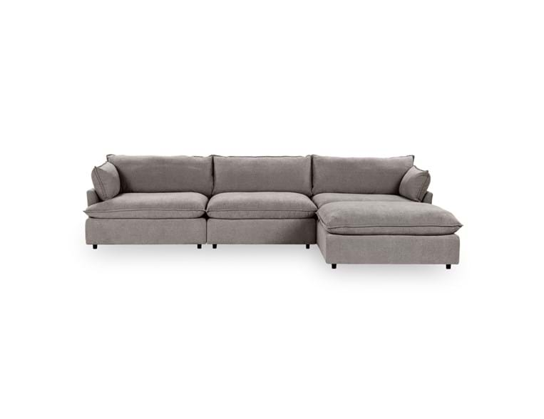 Classic Home Furniture - Caplan Upholstered 4 Piece Modular Sectional in Charcoal - 5308SC4ECH - GreatFurnitureDeal