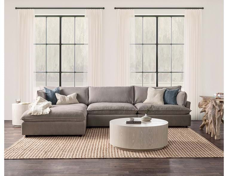 Classic Home Furniture - Caplan Upholstered 4 Piece Modular Sectional in Charcoal - 5308SC4ECH - GreatFurnitureDeal