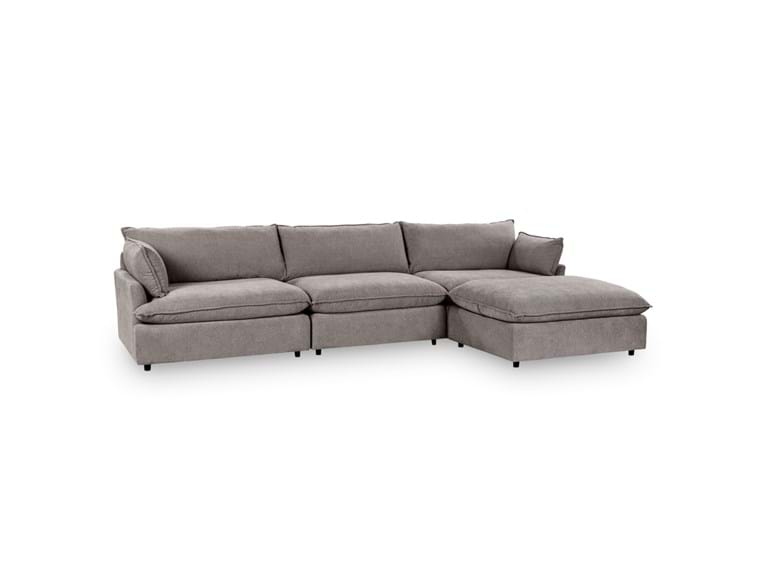 Classic Home Furniture - Caplan Upholstered 4 Piece Modular Sectional in Charcoal - 5308SC4ECH - GreatFurnitureDeal