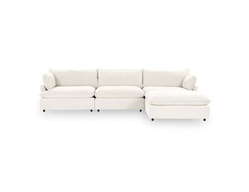 Classic Home - Caplan Upholstered 4 Piece Modular Sectional in Ivory - 5308SC4EIV - GreatFurnitureDeal