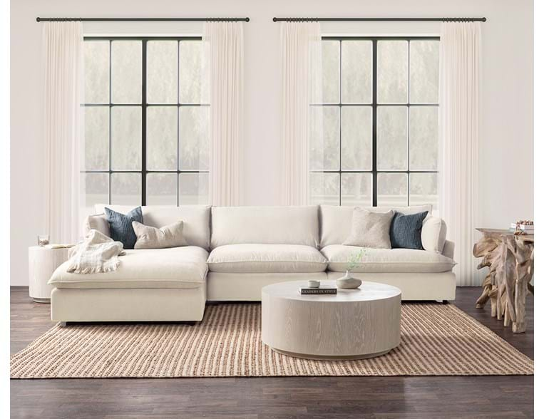 Classic Home Furniture - Caplan Upholstered 4 Piece Modular Sectional in Ivory - 5308SC4EIV - GreatFurnitureDeal