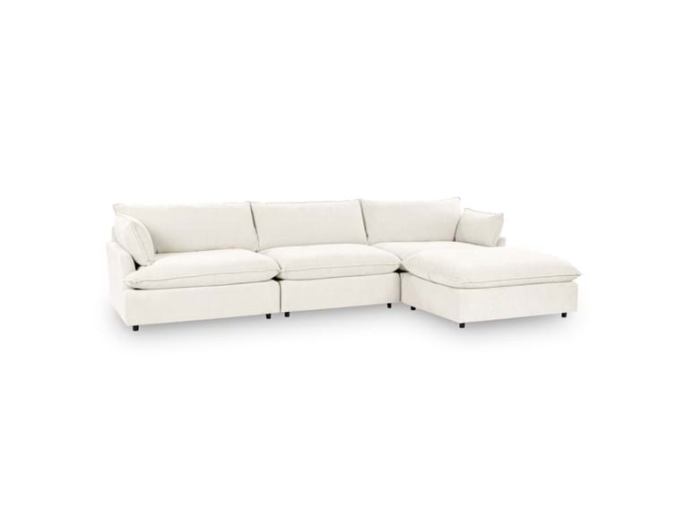 Classic Home Furniture - Caplan Upholstered 4 Piece Modular Sectional in Ivory - 5308SC4EIV - GreatFurnitureDeal