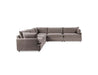 Classic Home - Caplan Upholstered 5 Piece Modular Sectional in Charcoal - 5308SC5ECH - GreatFurnitureDeal