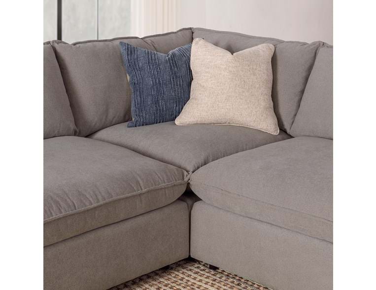 Classic Home - Caplan Upholstered 5 Piece Modular Sectional in Charcoal - 5308SC5ECH - GreatFurnitureDeal