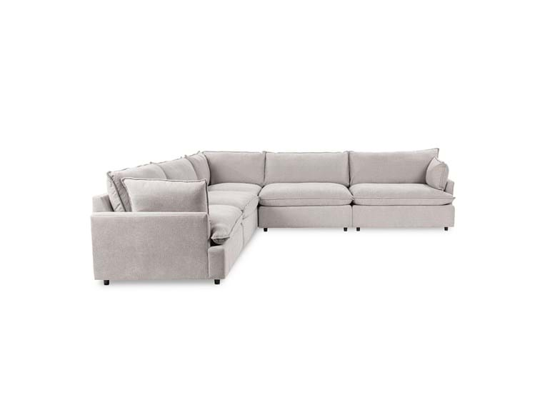 Classic Home Furniture - Caplan Upholstered 5 Piece Modular Sectional in Gray - 5308SC5EGR