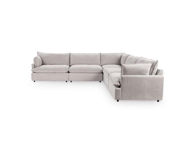 Classic Home Furniture - Caplan Upholstered 5 Piece Modular Sectional in Gray - 5308SC5EGR