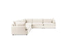 Classic Home - Caplan Upholstered 5 Piece Modular Sectional in Ivory - 5308SC5EIV - GreatFurnitureDeal
