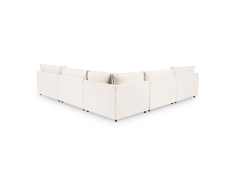 Classic Home - Caplan Upholstered 5 Piece Modular Sectional in Ivory - 5308SC5EIV - GreatFurnitureDeal