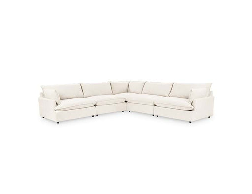 Classic Home - Caplan Upholstered 5 Piece Modular Sectional in Ivory - 5308SC5EIV - GreatFurnitureDeal