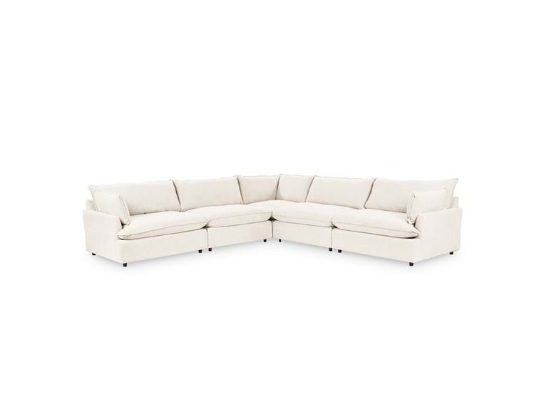 Classic Home Furniture - Caplan Upholstered 5 Piece Modular Sectional in Ivory - 5308SC5EIV - GreatFurnitureDeal