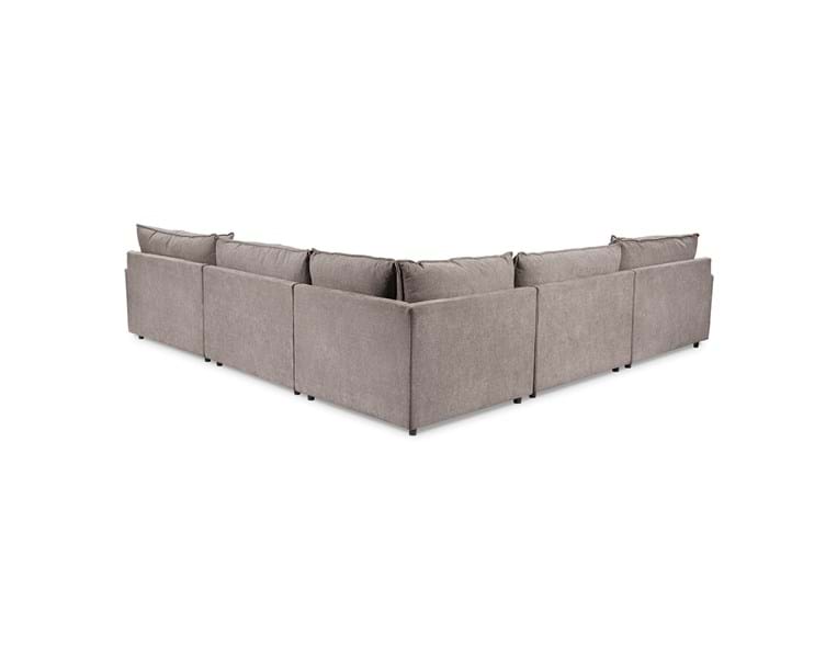 Classic Home - Caplan Upholstered 6 Piece Modular Sectional w/ Ottoman Elite in Charcoal - 5308SC6ECH - GreatFurnitureDeal